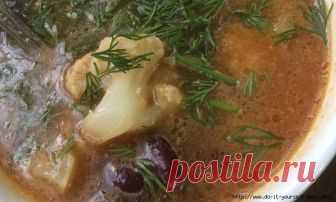 Фасолевый суп из куриной грудки