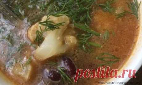 Фасолевый суп из куриной грудки