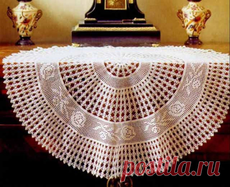 Красивые и необычные салфетки с цветами крючком со схемами | Уют и тепло моего дома