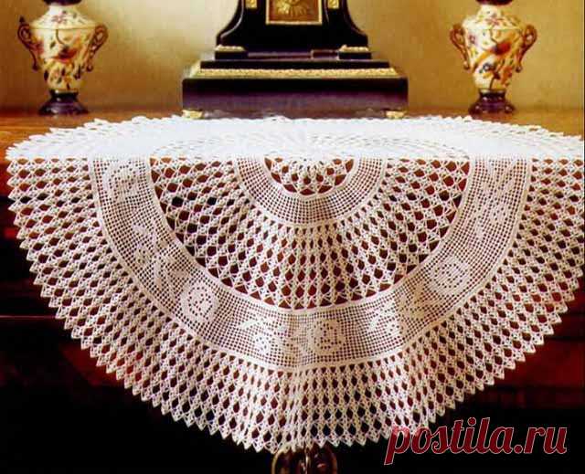 Красивые и необычные салфетки с цветами крючком со схемами | Уют и тепло моего дома