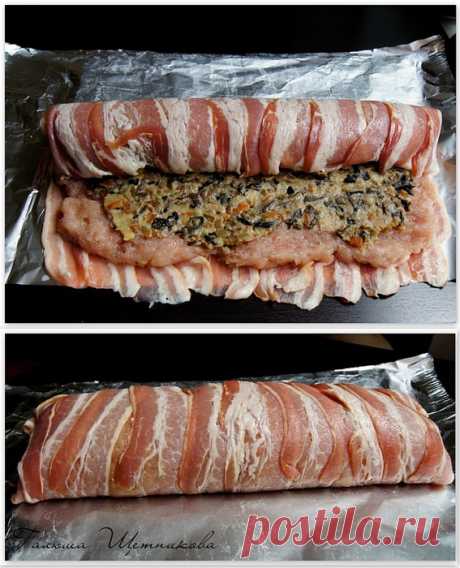 КУРИНЫЙ РУЛЕТ С ГРИБАМИ