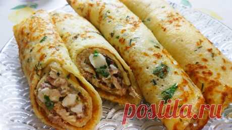 Так вкусно вы точно не готовили блинчики! Можно печь хоть каждый день Мягкие и нежные картофельные блинчики с начинкой из консервированной рыбы, яиц и...