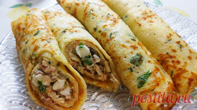 Так вкусно вы точно не готовили блинчики! Можно печь хоть каждый день Мягкие и нежные картофельные блинчики с начинкой из консервированной рыбы, яиц и...
