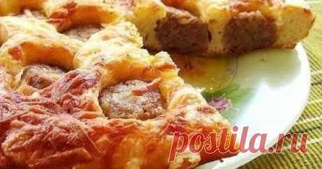 Пирог с фрикадельками в духовке Прекрасный пирог на ужин, вкусный, семья оценит
