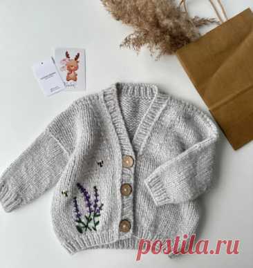 Детский карди  ✨bee_cardi✨ вязание салфеток крючком
