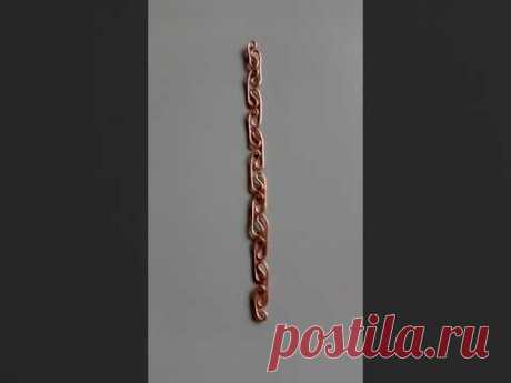 #shorts Браслет Wig Jig из медной проволоки с розочками #из_меди #handmade #bracelet #медь