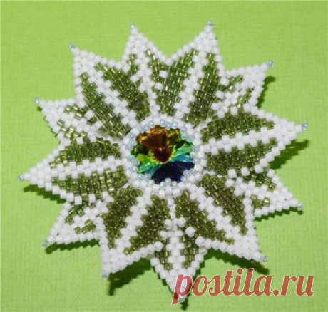 Цветочная брошь из бисера.

#бижутерия #украшения @biserok #бисероплетение #biserok