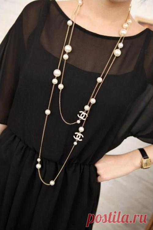 S2179 Necklace jewelry temperament pearl the c long nec на продажу