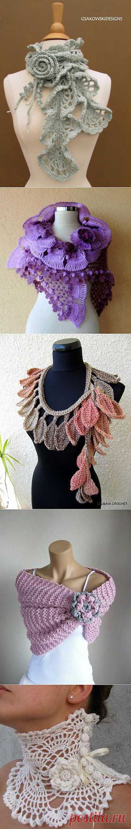 Шали, шарфики, бактусы, накидки. Идеи.