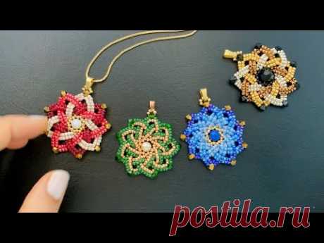 Pinwheel Pendant || Herringbone Pendant || Christmas Ornament DIY || Christmas crafts