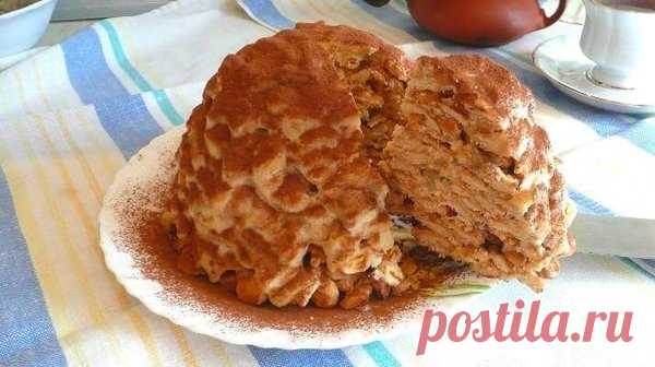 Торт без выпечки из крекера «Минутка» | Вкусно каждый день | Яндекс Дзен
