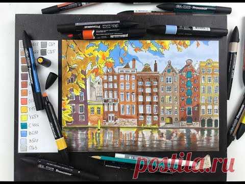 Мастер-класс по скетчингу маркерами «Амстердам»
