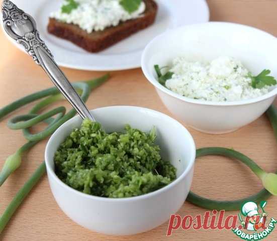 Паста из чесночных стрелок Кулинарный рецепт