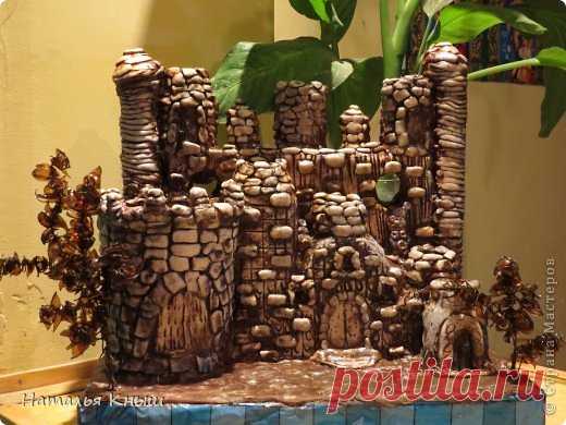 Вот такой замок у меня получился,вдохновление взяла с вот этого мк http://stranamasterov.ru/node/623925?c=favorite фото 1