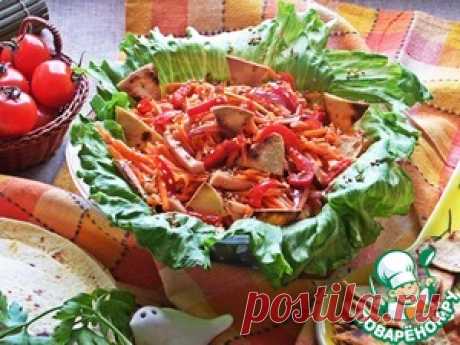 Салат на основе корейской моркови - кулинарный рецепт