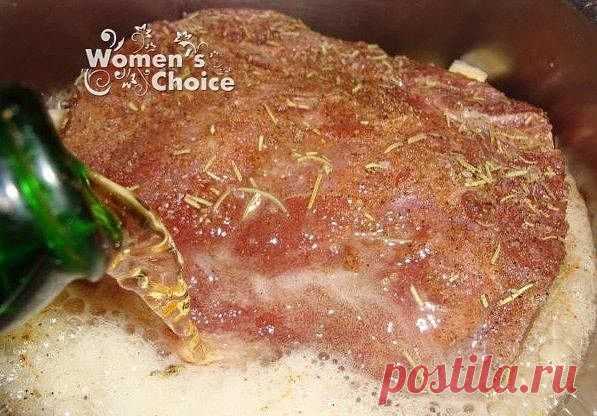 МЯСО В ПИВЕ