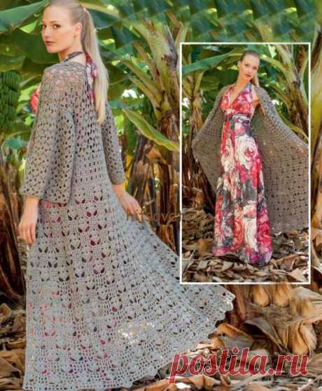 Легкое летнее пальто крючком: описание и схема . Милая Я