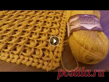 МК.Образец узора для объемной шали,бактуса,платка.MK.The sample pattern for the bulk shawls,Bacchus. Дорогие Друзья! Если Вам понравилось данное видео, то подписывайтесь на мой канал, при этом не забывайте нажать на &quot;колокольчик&quot;,чтобы смотр...