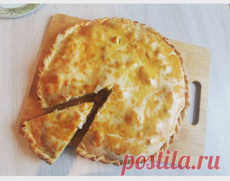 Пирог с курицей и овощами