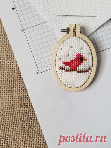 Counted Cross Stitch Winter Cardinal and Joy Minis 2 Patterns PDF Download - Etsy España