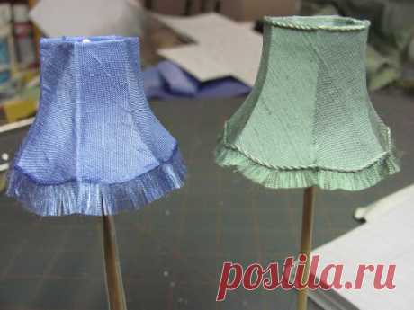 Dollhouse Miniature Furniture - Tutorials | 1 inch minis: How to make a miniature lamp shade