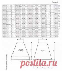 Кофта с широкими рукавами / Вязание спицами