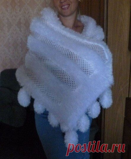 ​Шикарный белый палантин