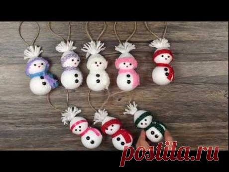DIY: How to make Snowman ornaments out of socks very easy / Muñeco de nieve con calcetines - YouTube