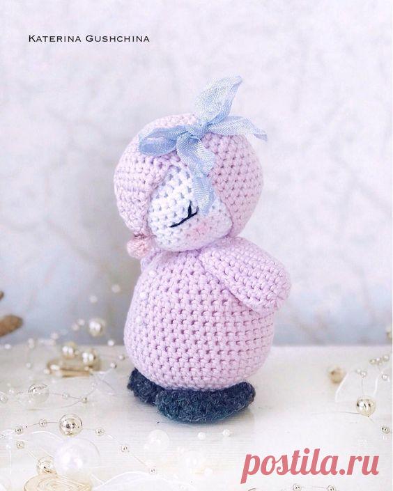 Вязаный пингвин амигуруми крючком