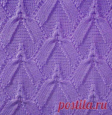 Узоры спицами, красивый узор «Ленточки» » Сайт "Ручками" - делаем вещи своими руками