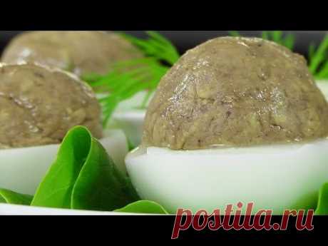 Яйца фаршированные куриной печенкой видео рецепт