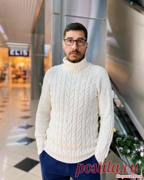 Мужской свитер регланом сверху. Видео МК. Привет!  Связала я мужу свитер регланом сверху из пряжи Lana Gatto Merinocot  Цвет 10001  Состав: 53% мериносовая шерсть экстрафаин, 47% хлопок  Длина нити: 125 метров