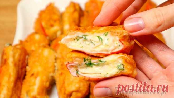 Сочная и нежная закуска из крабовых палочек