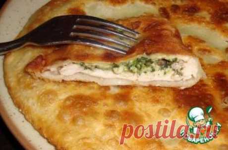 Отбивная в тесте с соусом-начинкой