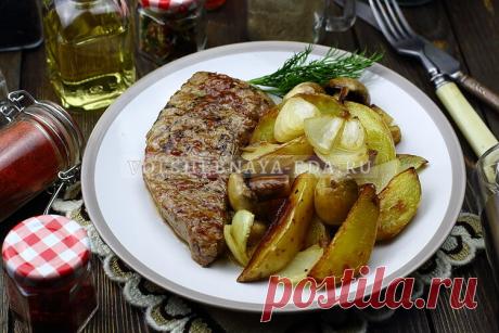 Говядина с картошкой и грибами в духовке | Волшебная Eда.ру