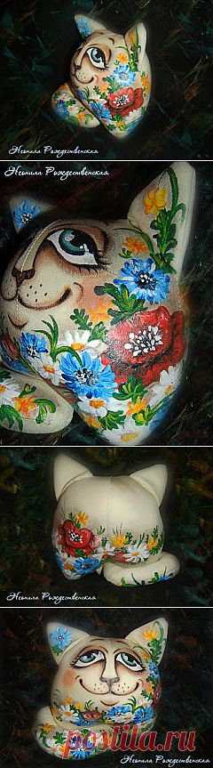МК Интерьерный кот - позитив - Ярмарка Мастеров - ручная работа, handmade