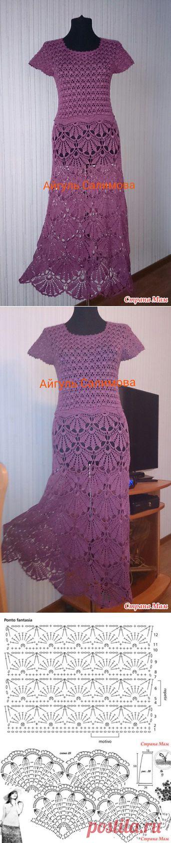 Платье "Каштановые листья " - Вязание - Страна Мам