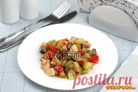 Куриное филе с овощами | Рецепт куриного филе с овощами с фото | Курица со сладким перцем, соевым соусом на Webspoon.ru