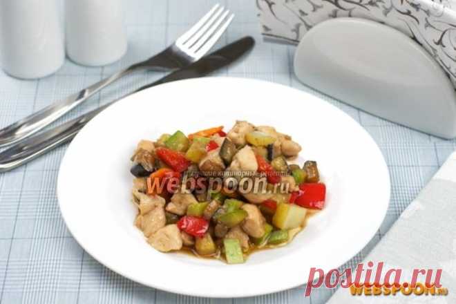 Куриное филе с овощами | Рецепт куриного филе с овощами с фото | Курица со сладким перцем, соевым соусом на Webspoon.ru