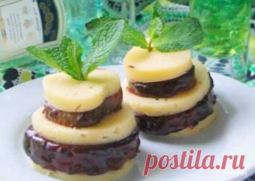 Канапе «Дамское» с фруктами, сыром и шоколадом / Простые рецепты