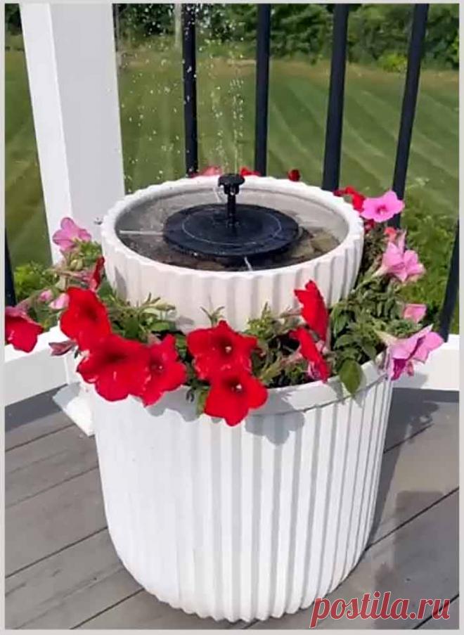 Как сделать кашпо с фонтаном своими руками