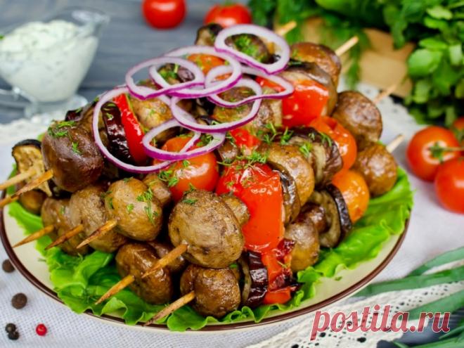 ШАШЛЫК  ИЗ  ШАМПИНЬОНОВ  НА  МАНГАЛЕ  !!!  / Простые рецепты