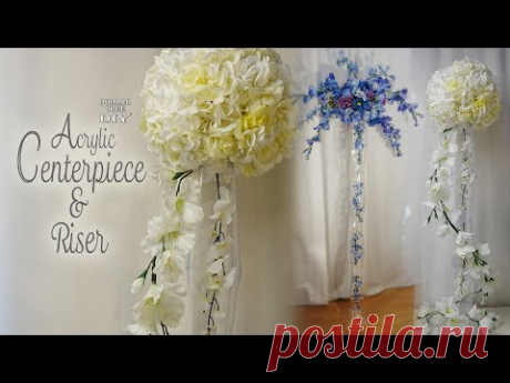 Dollar Tree Acrylic Centerpiece & Riser / Bridal Shower Decor