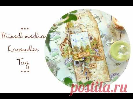 DIY Mixed media Tag.Tutorial/ Микс медиа тег. Мастер-класс - YouTube