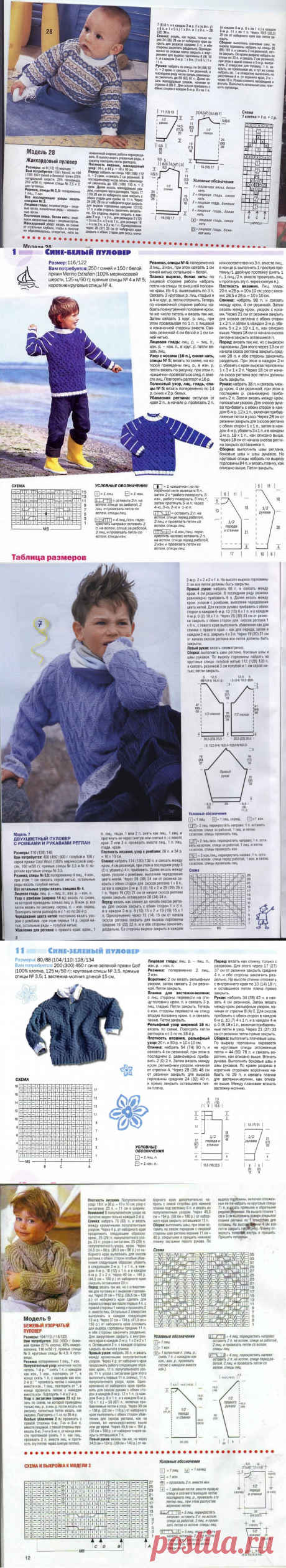 Пуловер для мальчика спицами: 16 моделей со схемами и описанием