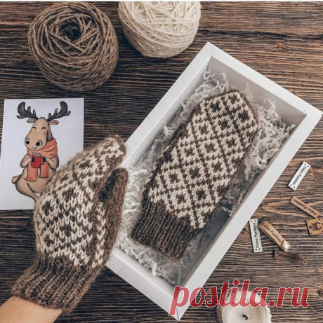 Жаккардовый узор для варежек