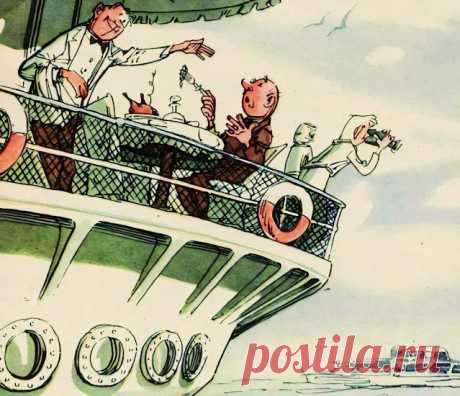 20vek.com: 1961. Карикатура художника Д. Белова - Салат несвежий, курица несвежая...
