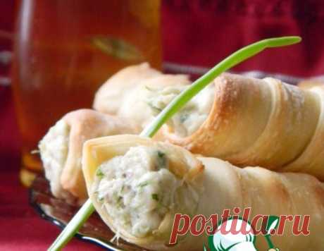 Слоеные трубочки с селедочной массой – кулинарный рецепт