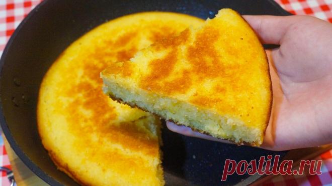 Пирог без муки с манкой и молоком на сковороде | Бюджетные рецепты | Яндекс Дзен