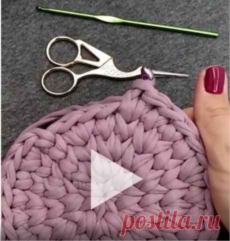 How to knit pink rug video tutorial